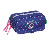 BENETTON DROP - Triple Big Pencil Case, Children's Pencil Case, Child, Ideal for School Age Children, Comfortable and Versatile, Quality and Resistance, 21.5 x 8 x 10 cm