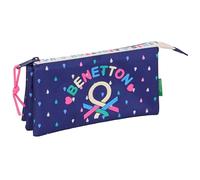 BENETTON DROP - Triple Pencil Case, Children's Pencil Case, Ideal for School Age Children, Comfortable and Versatile, Quality and Resistance, 22 x 3 x 12 cm