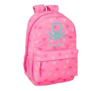 BENETTON HEART - Children's School Backpack, Ideal for Children of Different Ages, Comfortable and Versatile, Quality and Resistance, 30 x 14 x 46 cm