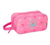 Benetton Heart - Medium Shoe Rack, Multipurpose, Pencil Case, Sport, Extracurricular Shoes, Football, Comfortable and Versatile, 29 x 14 x 15 cm