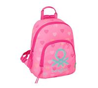 Safta Benetton Heart 9.75l 25x30x13 Cm Mini Backpack Pink Kids