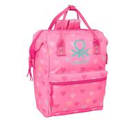 BENETTON HEART - Youth Backpack with Handles for Laptops up to 13 Inches, Ideal for Young People of Different Ages, Comfortable and Versatile, Quality and Resistance, 27 x 19 x 40 cm