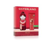 Benetton - Sisterland Red Rose Gift Set EDT 80 ml + Body Lotion 75 ml - Long Lasting- Fresh, Modern and Young Fragrance - Floral and Fruity Notes - Ideal for Day Wear
