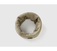 Benetton, Stretch Viscose Blend Neck Warmer, Size: OS, Military Green, Kids
