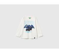 Benetton, T-shirt Featuring Batwheels ©&™ Dc And Wbei, Size: 3-4, Creamy White, Kids
