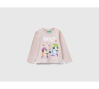 Benetton, T-shirt With Bluey ©ludo Studio Print, Size: 18-24, Soft Pink, Kids