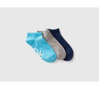 Benetton, Three Pairs Of Socks With Loco, size 3-4, Multi-color, Kids