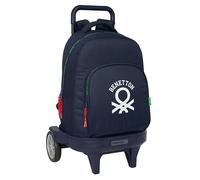 BENETTON TOGETHER - Large Backpack with Wheels, Compact Evolution, Removable, Ideal for Children of Different Ages, Comfortable and Versatile, Quality and Resistance, 33 x 22 x 45 cm