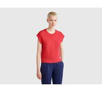 Benetton, Vest In Cotton And Linen Blend, size S, Brick Red, Women