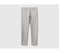 Benetton, Warm Sweat Leggings, Size: M, Light Gray, Kids