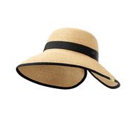 Beneunder AL717,Women's Wide Brim Sun Straw Hat UPF50+ Brown, Valentines gift
