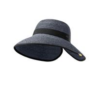 Beneunder AL717,Women's Wide Brim Sun Straw Hat UPF50+ Gray, Valentines gift