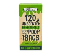 Benevo Biodegradable poop bags (720pk). Compostable doggy poo bags. Pl
