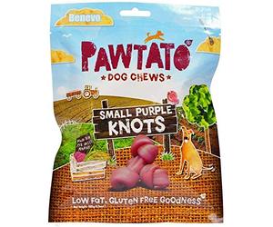 Benevo Pawtato Dog Chews Small Purple Knots 150g - 4 Pack