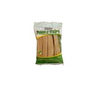 Benevo Vegan Dog Chews. Low fat Rumble Strips ideal training treats or rewards. Cold pressed jerky style chews, soft enough to tear. Non-GM, vegetarian hypoallergenic. Approx 20 chews per pack, 180g