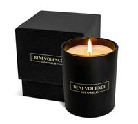 Benevolence LA Clearance Candles Bergamot & Jasmine Scented Candle | Soy Black Candle for Home | Gifts for Women and Men | Home Fragrance | Aromatherapy | 6oz