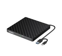 BENEWY External CD DVD Drive for Laptop, USB 3.0 DVD Drive External DVD Drive Portable CD Burner CD Reader Writer DVD Player for Laptop PC Windows 11/10/8.1/7 Mac OS Macbook Desktop Linux Black