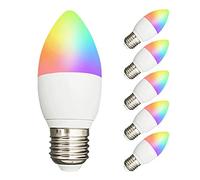 Benexamrt Tuya Zigbee 3.0 Smart Candle Bulb E26/E27 5W Led Light Bulb RGBW Dimmable Lamp Smart Life Alexa Google Home (6 Pack)