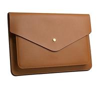 Benfan Leather Laptop Sleeve 13 Inch Compatible for 2024 13inch MacBook Air A3113 M3,13 MacBook Pro M2, Surface Pro 3 4 5 6 7, Dell XPS 13 Color Color Brown