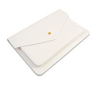 Benfan Leather Laptop Sleeve Compatible with New 14 inch MacBook Pro A2442,Old MacBook Air 13 A1466 A1369, Old MacBook Pro 13 A1502 A1425, Surface Laptop 13.5 Color White