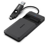 BENFEI 2.5 Inch SATA to USB Tool Free External Hard Drive Enclosure, USB Type-C/Type-A to Sata Compatible for 2.5 Inch SSD(Optimized for SSD, Support UASP SATA III)