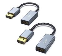 BENFEI 4K DisplayPort to HDMI Pack of 2, Unidirectional DisplayPort DP Computer to HDMI Monitor Connection Adapter Compatible with Laptop PC Monitor TV Projector [Aluminium Housing, Nylon Braid]