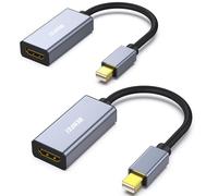 BENFEI 2 Pack Mini DisplayPort to HDMI Adapter 4K, Thunderbolt 2 to HDMI Adapter Compatible for MacBook Air/Pro, Microsoft Surface Pro/Dock, Monitor, Projector[Gold-Plated Connectors& Aluminium Shell]