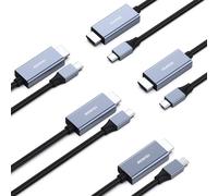 BENFEI 5 Pack USB C to HDMI 1.8 Meter Cable [4K@60Hz, Aluminum Shell, Nylon Braided], Thunderbolt 3/4 Compatible with iPhone 15 Pro/Max, MacBook Pro/Air 2023, iPad Pro
