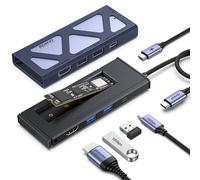 BENFEI 6-in-1 USB C Hub with M.2 NVMe SSD Enclosure, 10Gbps USB 3.2 Ports (2×USB-A + 1×USB-C), 100W PD, 4K@60HZ HDMI-Compatible with MacBook Pro/Air, iPad Pro, Dell XPS, Surface Pro