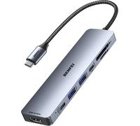 BENFEI 7-in-1 USB C Hub with HDMI(4K@60Hz), 2 USB-A, 1 USB-C Data, 100W Charge,