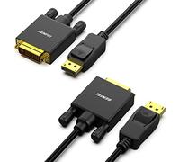 BENFEI DisplayPort to DVI DVI-D Single Link 1.8M Cable 2 Pack, Display Port to DVI Adapter Male to Male Gold-Plated Cord for Lenovo, Dell, HP, ASUS and other brand