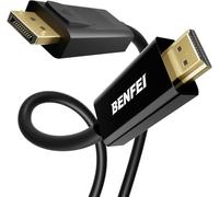 BENFEI DisplayPort to HDMI 1.8M Cable, 2 Pack DP Display Port to HDMI HDTV 1080P Adapter Male to Male Converter Gold-plated Cord for Lenovo, Dell, HP, Asus and other brand