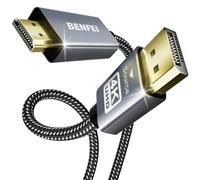 BENFEI DisplayPort to HDMI 5 Pack, 4K DisplayPort (DP) to HDMI 1.8 Meter Cable Compatible with HP, ThinkPad, AMD, NVIDIA, Desktop and More - Male to Male, Space Grey