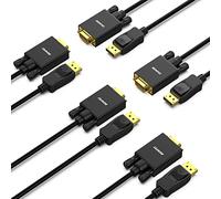 BENFEI DisplayPort to VGA Cable, 5 Pack 1.8M Display Port of Computer/Laptop to VGA of Monitor/Projector Gold-Plated Adapter (Not Bidirectional,Not Compatible with HDMI or USB)…