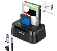 BENFEI Hard Drive Docking Station with UASP Offline Clone Function, USB C Dual Bay Dock for 2.5/3.5" HDD SSD, Up to 5Gbps | Tool Free Installation