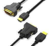 BENFEI HDMI to DVI, 2 Pack HDMI to DVI Cable Bi Directional DVI-D 24+1 Male to HDMI Male High Speed Adapter Cable Support 1080P Full HD Compatible for Raspberry Pi, Roku, Xbox One, PS4 PS3