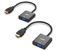 BENFEI HDMI to VGA 2 Pack, Gold-Plated HDMI to VGA Adapter (Male to Female) for Computer, Desktop, Laptop, PC, Monitor, Projector, HDTV, Chromebook,