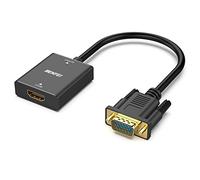 BENFEI HDMI to VGA Adapter, Female HDMI Input to Male VGA Output Adapter with 3.5mm Audio Jack Compatible for TV Stick, Computer, Laptop, Monitor, Projector, Raspberry Pi, Roku, Xbox and More - Black