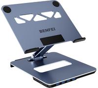 BENFEI Laptop Stand with USB C 6in1 Hub, HDMI 4K@60Hz, 4USB3.0, 100W PD Compat