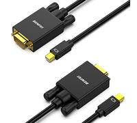 Benfei Mini Displayport to VGA 1.8M Cable, Benfei Mini DP Display Port to VGA Cable Male to Male Gold-Plated Cord for MacBook, iMac(LG51) Surface Pro and Laptop