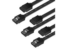 Benfei SATA Cable III, 3 Pack SATA Cable III 6Gbps Straight HDD SDD Data Cable with Locking Latch 18 Inch for SATA HDD, SSD, CD Driver, CD Writer - Black