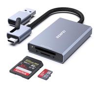 BENFEI SD 4.0 Card Reader, USB-C/USB-A 2-in-1 Memory Card Reader, for SDXC, SDHC, SD, MMC, RS-MMC, Micro SDXC, Micro SD, Micro SDHC Card, UHS-II, and UHS-I Cards