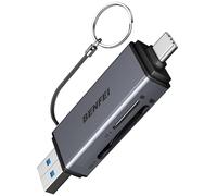 BENFEI SD Card Reader, USB C to SD Micro SD Card Memory Card Adapter Dual Slot Compatible with iPhone 15 Pro/Max, MacBook Pro/Air 2023, iPad Pro, iMac, S23, XPS 17, Surface Book 3 and More