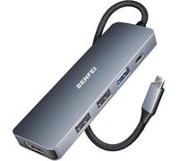 BENFEI USB C Hub 5in1 with 4K HDMI, 1 USB-A 3.2 GEN2 10Gbps & 2 USB-A 2.0, 100W