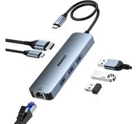 BENFEI USB C HUB 6-in-1 with HDMI(4K@60Hz), Gigabit Ethernet, 100W Power Delive