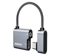 BENFEI USB C to Audio Jack Adapter with 60W Fast Charging, USB-C to 3.5mm Female Headphone Compatible with iPhone 15 Pro Max/15 Pro/15, Samsung Galaxy S24/S23/S22/S21 Ultra, iPad Pro, Pixel 8 Grey