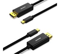 BENFEI USB C to DisplayPort Cable, 2 Pack 4K@60Hz 1.8M Thunderbolt 3 (USB-C) to DP Display Port Adapter Male to Male Gold-Plated Cord