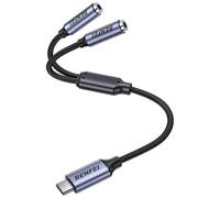 BENFEI USB C to Dual 3.5mm Audio Splitter, Headphone Adapter for 2 People to Share Music & Movies, Compatible with iPhone 16/15 Pro Max/Pro/Plus, Samsung GalaxyS23/S22, iPad Pro, MacBook, Pixel & More