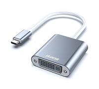 BENFEI USB C to DVI Adapter, Type-C to DVI Adapter [Thunderbolt 3 Compatible] for MacBook Pro 2018/2017, MacBook Air/iPad Pro 2018, Samsung Galaxy S10/S9, Surface Book 2 and More - Grey