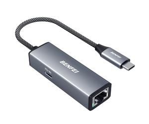 BENFEI USB-C to Ethernet Gigabit Adapter with 100W Power Delivery, Thunderbolt 3/4 to RJ45 Ethernet LAN Network Adapter Compatible with iPhone 15 Pro/Max, MacBook Pro/Air 2023, iPad Pro, iMac